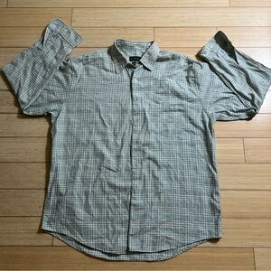 J. Crew Green Plaid Men’s Large Long Sleeve Shirt 100% Cotton